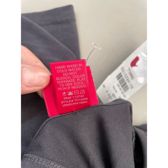 Daytrip Cutout Back Long Sleeve Mini Dress Womens S Crewneck Gray Minimalist NEW - Picture 8 of 9